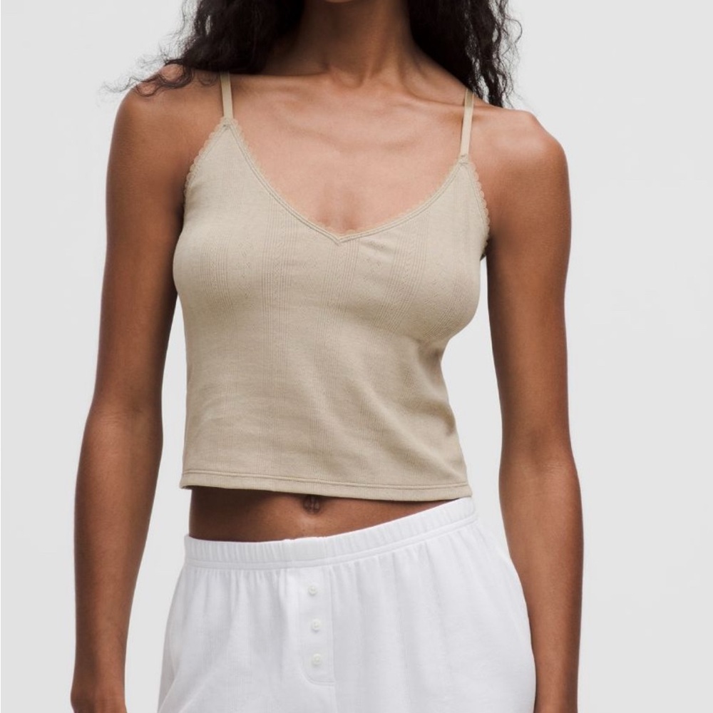 NWT Lululemon Cotton Pointelle Cropped Cami